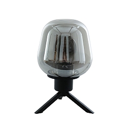 Luminaria de mesa REFLEXION - � 14CM de 1 llama, con interruptor, con enchufe E27 IP20, negro mate 