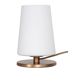 Luminaria de mesa ANCILLA de 1 llama, corto, con funci�n de conmutaci�n, c�nico E27 IP20, bronce cepillado regulable