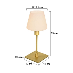 Luminaria de mesa ANCILLA de 1 llama, angular E14 IP20, lat�n regulable