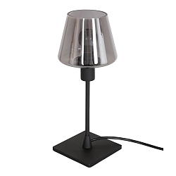 Luminaria de mesa ANCILLA de 1 llama, con funci�n de conmutaci�n, c�nico E14 IP20, negro mate regulable