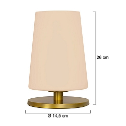 Luminaria de mesa ANCILLA de 1 llama, redondo E27 IP20, lat�n regulable