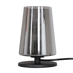 Luminaria de mesa ANCILLA de 1 llama, corto, con funci�n de conmutaci�n, c�nico E27 IP20, negro mate regulable