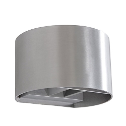 Luminaria de pared MURO Arriba-Abajo, redondo, ajustable G9 IP20, acero cepillado regulable