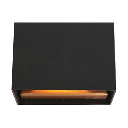 Luminaria de pared MURO Arriba-Abajo, angular, plano, ajustable G9 IP20, negro mate regulable