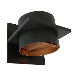 Luminaria de pared MURO Arriba-Abajo, angular, cil�ndrico, ajustable G9 IP20, negro mate regulable