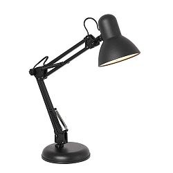 Luminaria de mesa STUDY inclinable E27 IP20, negro