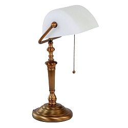 Luminaria de mesa ANCILLA de 1 llama E27 IP20, color bronce, blanco regulable