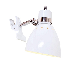 Luminaria de apriete SPRING con interruptor, con enchufe, ajustable E27 IP20, blanco mate 