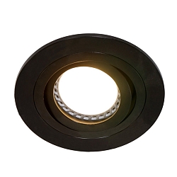 recessed luminaire PÉLITE SPOT round, swivelling GU10 IP20, black matt dimmable