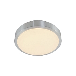 Luminaria de techo para exteriores GALAXY cilíndrico, medio, conmutable IP44, acero cepillado 