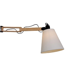 Luminaria de pared DION con interruptor, con brazo articulado, con enchufe, c�nico E14 IP20, negro mate 