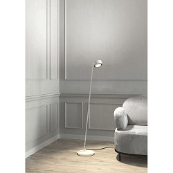 Luminaria de pedestal PUK! PRO 120 giratorio, giratorio IP20, blanco mate regulable