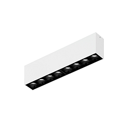 Luminaria de techo LINOO SURFACE 8.0 de 8 llamas, angular IP20, blanco mate, blanco brillante regulable
