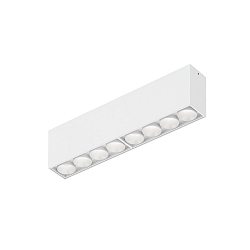 Luminaria de techo LINOO SURFACE 8.0 de 8 llamas, angular IP20, blanco mate, blanco brillante regulable
