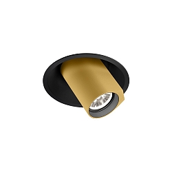 Luminaria de techo BLIEK ROUND 1.0 - LED giro card�nico, Instalaci�n semiempotrada, con resortes de clip IP20, dorado