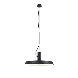 pendant luminaire ROOMOR OFFICE CABLE SUSP 1.0 OPAL IP20, black matt dimmable