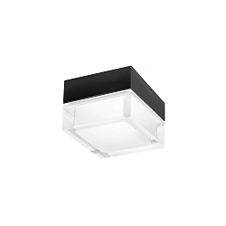 Luminaria de techo MIRBI SURFACE 2.0 angular IP44, negro mate regulable