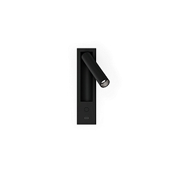Luminaria de pared empotrable MATCH SEMI RECESSED SNOOZE 1.0 IP20, negro mate regulable