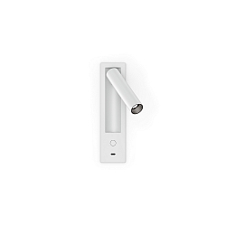 Luminaria de pared empotrable MATCH SEMI RECESSED SNOOZE 1.0 IP20, blanco mate regulable