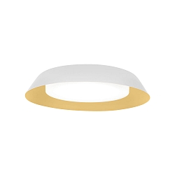 LED Wall /Ceiling luminaire TOWNA 2.0, IP44, � 37.1cm, 3000K, dimmable, white gold