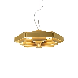 Luminaria colgante J.J.W. 04 E27 IP20, dorado regulable