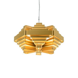 Luminaria colgante J.J.W. 042 E27 IP20, dorado regulable