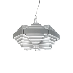 Luminaria colgante J.J.W. 042 E27 IP20, plata regulable