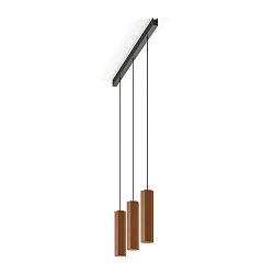 Luminaria colgante HEXO 3.0 - PAR16 angular, lang, con cable abierto GU10 IP20, color cobre regulable