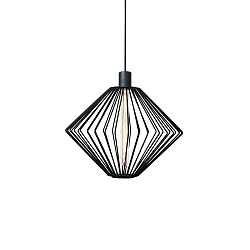 pendant luminaire WIRO 1.1 DIAMOND CEILING SUSP E27 IP20, black 