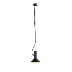 Pendant luminaire ROOMOR 1.0 PAR16, GU10, 600cm, deep black, with shade 1.0, deep black gold