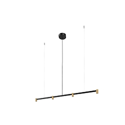 Luminaria colgante TRACE CHANDELIER CEILING SUSP 1.0 IP20, champ�n, negro mate regulable