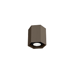 Luz downlight HEXO MINI 1.0 sin reflector GU10 IP20, color bronce