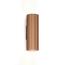 Luminaria de pared RAY MINI 2.0 - PAR16 Arriba-Abajo, de 2 llamas GU10 IP20, color cobre regulable
