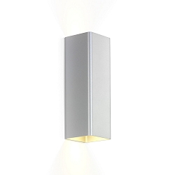 Luminaria de pared DOCUS MINI 2.0 Arriba-Abajo GU10 IP20, aluminio cepillado regulable