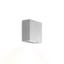 Luminaria de pared CENTRAL 1.0 - UP OR DOWN de 1 llama, plano IP20, aluminio cepillado regulable