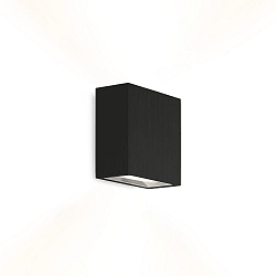 Luminaria de pared CENTRAL 2.0 - UP&DOWN de 2 llamas, plano IP20, mate, negro intenso regulable