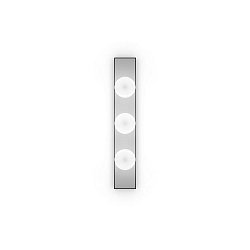 Luminaria de espejo RUVI IP44 WALL SURF 3.0 E27 IP20, aluminio, negro mate regulable