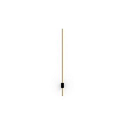 wall luminaire FINLIN WALL SURF 1.0 IP20, champagner, black matt dimmable