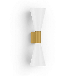 Luminaria de pared ODREY WALL SURF 2.5 PAR16 GU10 IP20, dorado, blanco mate 