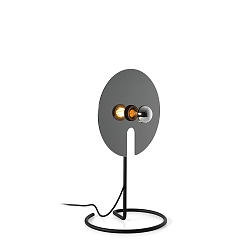 Table lamp MIRRO TABLE 1.0, mirror � 30cm, E27 (excl.), with cord dimmer, black chrome