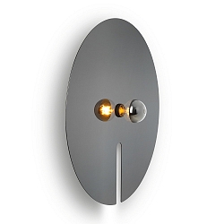 Wall luminaire MIRRO WALL 3.0, mirror � 75cm, E27 (excl.), black chrome