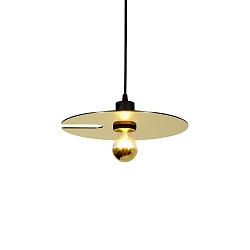 Luminaria colgante MIRRO 1.0 peque�o E27 IP20, dorado regulable