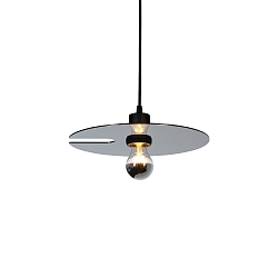 Luminaria colgante MIRRO 1.0 peque�o E27 IP20, cromo, negro regulable