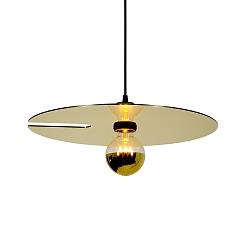 Luminaria colgante MIRRO 2.0 medio E27 IP20, dorado regulable