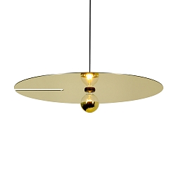 Luminaria colgante MIRRO 3.0 grande E27 IP20, dorado regulable