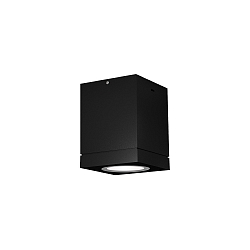 Luminaria de techo para exteriores TUBE CARRÉ 1.0 angular, rígido GU10 IP65, negro regulable