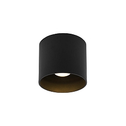 Luminaria de techo para exteriores BOX OUTDOOR CEILING SURF 1.0 IP65, negro mate regulable