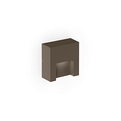 outdoor wall luminaire RETO WALL SURFACE OUTDOOR 0.8 square IP65, bronze dimmable