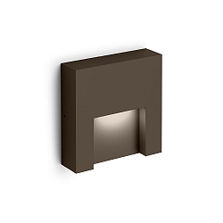 Luminaria de pared para exteriores RETO OUTDOOR WALL SURF 1.3 IP65, color bronce regulable