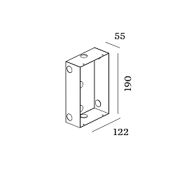 Carcasa empotrable ORIS 2.0 - CONCRETE HOUSING descarga, negro